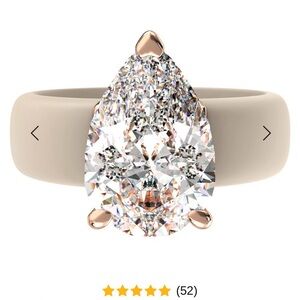 Rinfit Silicone Ring – 8×12 mm Pear Cut CZ GlowStone Collection